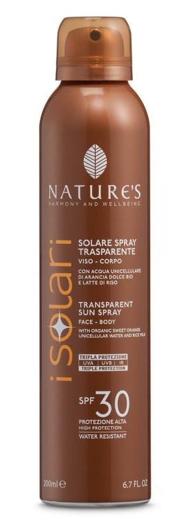 NATURE'S I SOLARI SPRAY TRASPARENTE SPF30 200 ML - Doctor Vinz