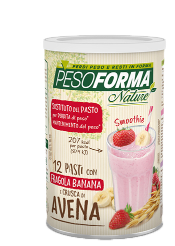 PESOFORMA NATURE SMOOTHIE FRAGOLA BANANA POLVERE 420 G - Doctor Vinz