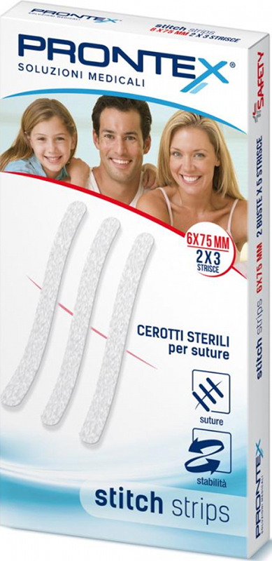 PRONTEX STITCH STRIPS 6X75 10 PEZZI - Doctor Vinz