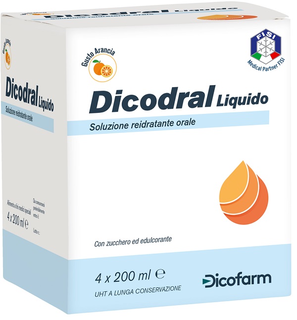 DICODRAL LIQUIDO SOLUZIONE REIDRATANTE ORALE 4 X 200 ML - Doctor Vinz