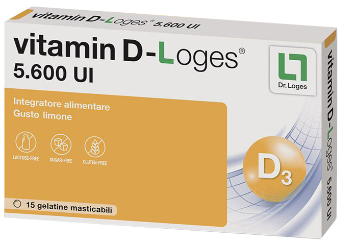 VITAMIN D-LOGES 15 GELATINE MASTICABILI GUSTO LIMONE - Doctor Vinz