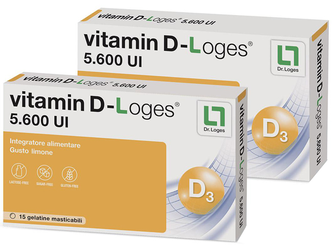 VITAMIN D-LOGES 30 GELATINE MASTICABILI GUSTO LIMONE 42 G - Doctor Vinz