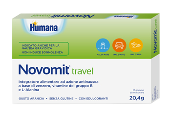 NOVOMIT TRAVEL 12 GOMME DA MASTICARE GUSTO ARANCIA - Doctor Vinz