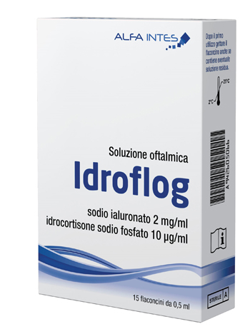 SOLUZIONE OFTALMICA IDROFLOG A BASE DI IALURONATO DI SODIO E IDROCORTISONE SODIO FOSFATO 15 FLACONCINI DA 0,5 ML - Doctor Vinz