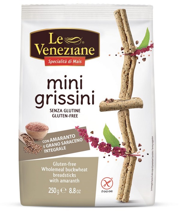 LE VENEZIANE MINIGRISSINI GRANO SARACENO INTEGRALE CON AMARANTO 250 G - Doctor Vinz