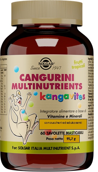 CANGURINI MULTINUTRIENTS FRUTTI TROPICALI 60 TAVOLETTE - Doctor Vinz