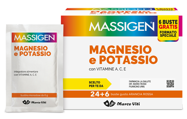 MASSIGEN MAGNESIO POTASSIO 24 BUSTINE + 6 BUSTINE - Doctor Vinz