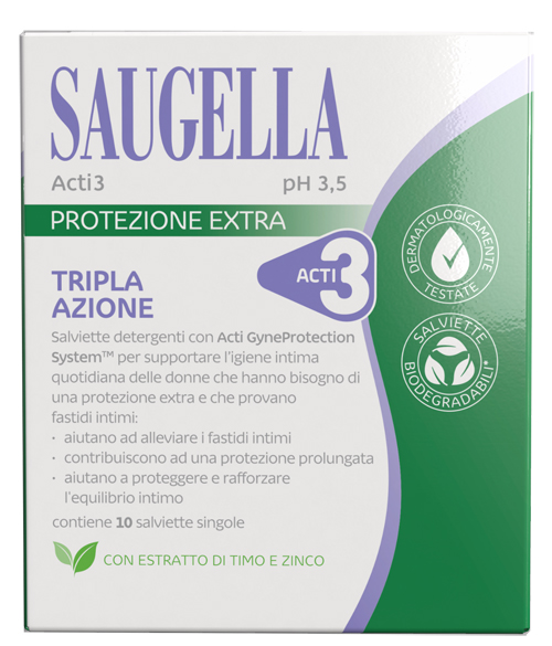SAUGELLA ACTI3 SALVIETTINE 10 PEZZI - Doctor Vinz