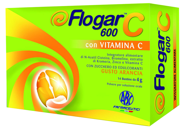 FLOGAR  C 600 CON VITAMINA C 14 BUSTINE GUSTO ARANCIA - Doctor Vinz