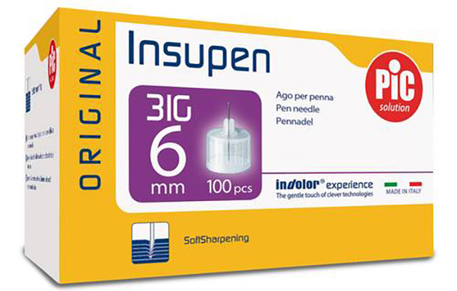 AGO PER PENNA DA INSULINA THIN PEN GAUGE 31 LUNGHEZZA 6 MM 100 PEZZI - Doctor Vinz