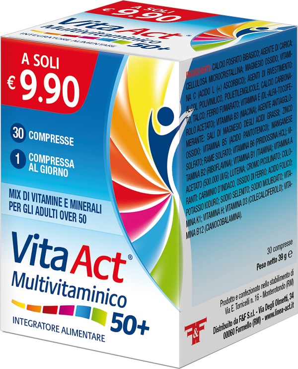 MULTIVITAMINICO ACT 50+ 30 COMPRESSE - Doctor Vinz