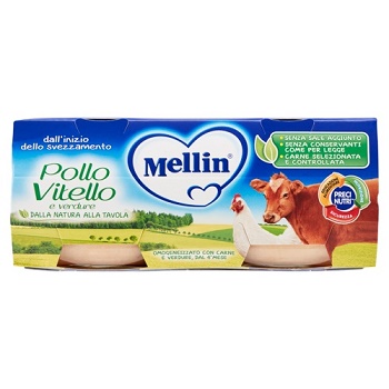MELLIN OMOGENEIZZATO POLLO VITELLO CON VERDURE 2 X 80 G - Doctor Vinz
