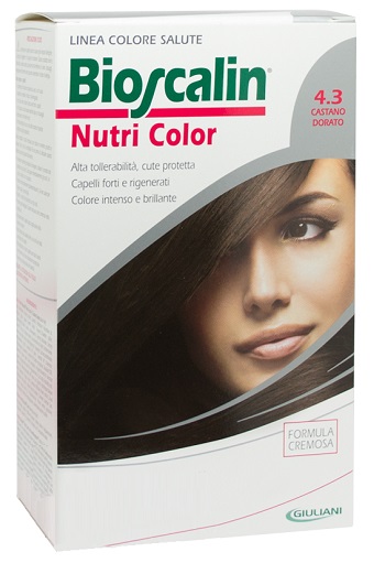 BIOSCALIN NUTRI COLOR 4,3 CASTANO DORATO SINCROB 124 ML - Doctor Vinz
