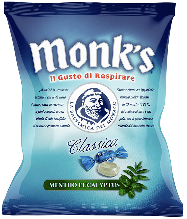 CARAMELLE MONK'S CLASSIC MENTA/EUCALIPTO 100 G - Doctor Vinz