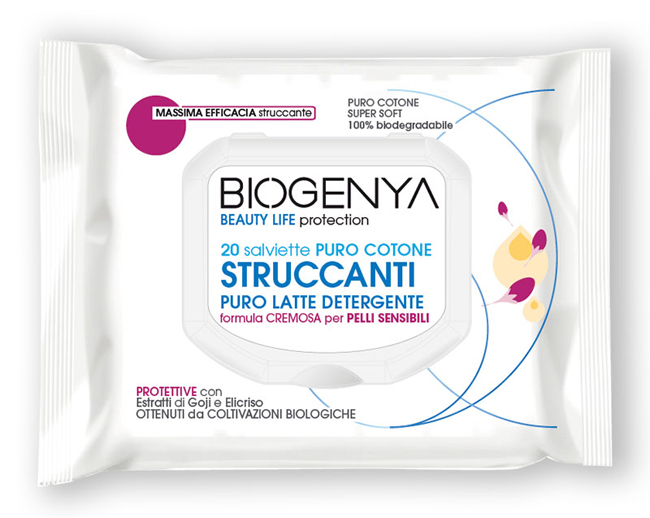 BIOGENYA OED SALVIETTE STRUCCANTI IN COTONE LATTE PELLI SENSIBILI 20 PEZZI - Doctor Vinz