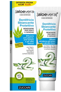 ALOEVERA2 DENTIFRICIO SBIANCANTE PROTETTIVO CON STEVIA 100 ML - Doctor Vinz