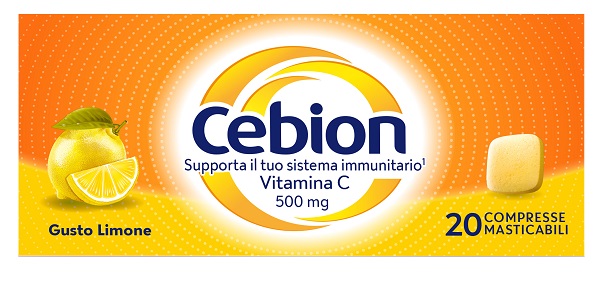 CEBION MASTICABILE LIMONE VITAMINA C 500 MG 20 COMPRESSE - Doctor Vinz
