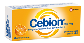 CEBION MASTICABILE ARANCIA VITAMINA C 500 MG 20 COMPRESSE - Doctor Vinz