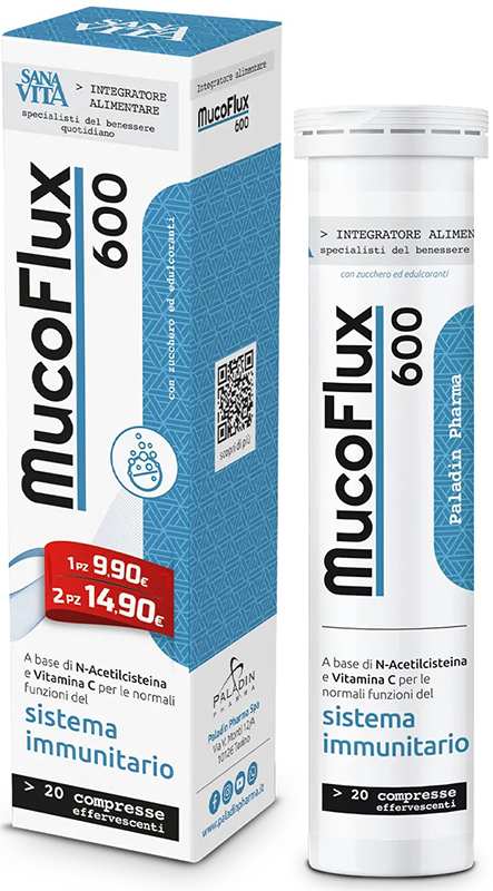 SANAVITA MUCOFLUX 600 20 CAPSULE EFFERVESCENTI - Doctor Vinz