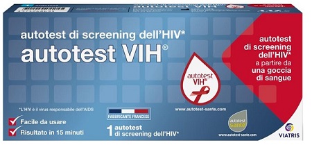 AUTOTEST VIH SCREENING DELL'HIV CONTIENE 1 AUTOTEST + SOLUZIONE + BISTURI + CEROTTO + GARZA + SALVIETTA DISINFETTANTE - Doctor Vinz