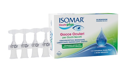 ISOMAR OCCHI PLUS GOCCE OCULARI PER OCCHI SECCHI ALL'ACIDO IALURONICO 0,25% 30 FLACONCINI MONODOSE - Doctor Vinz