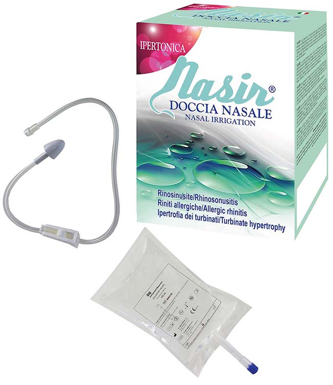 NASIR DOCCIA NASALE 2 SACCHE 250 ML ISOTONICA + 1 DEFLUSSORE - Doctor Vinz