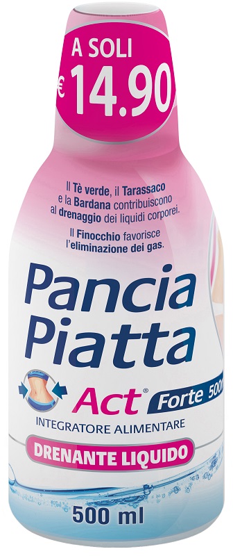 PANCIA PIATTA ACT FORTE DRENANTE LIQUIDO 500 ML - Doctor Vinz