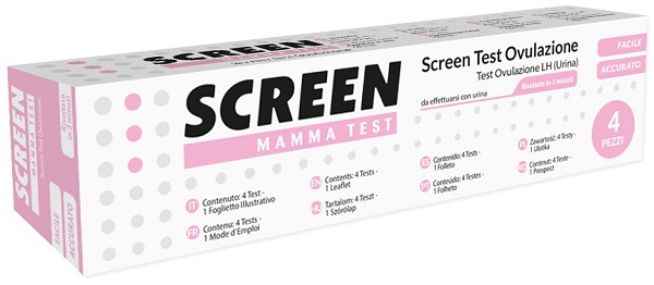 TEST RAPIDO CHE RILEVA TRAMITE URINA L'ORMONE LH INDIVIDUANDO IL PERIODO DI OVULAZIONE 4 PEZZI SCREEN MAMMA TEST OVULAZIONE - Doctor Vinz