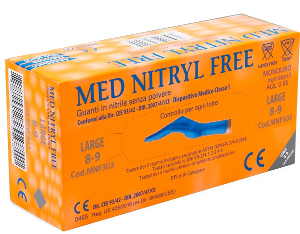 GUANTI NITRILE SENZA POLVERE LARGE 100 PEZZI - Doctor Vinz