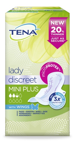 PANNOLONE SAGOMATO TENA DISCREET MINI PLUS WINGS 16 PEZZI - Doctor Vinz