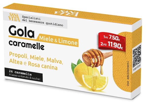 SANAVITA GOLA LIMONE MIELE 24 COMPRESSE - Doctor Vinz