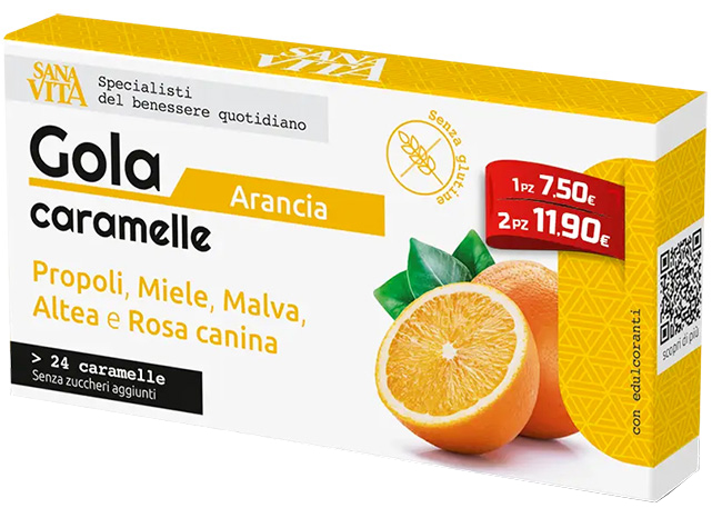 SANAVITA GOLA ARANCIA 24 COMPRESSE - Doctor Vinz