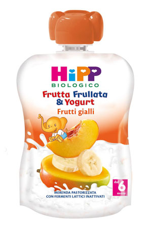 HIPP BIO FRUTTA FRULLATA YOGURT FRUTTI GIALLI 90 G - Doctor Vinz