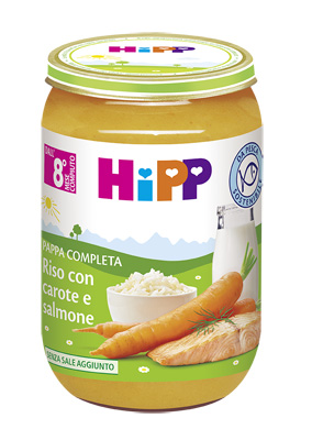 HIPP PAPPA PRONTA RISO CAROTE SALMONE 220 G - Doctor Vinz