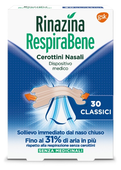 RINAZINA RESPIRABENE CEROTTI NASALI CLASSICI CARTON 30 PEZZI - Doctor Vinz
