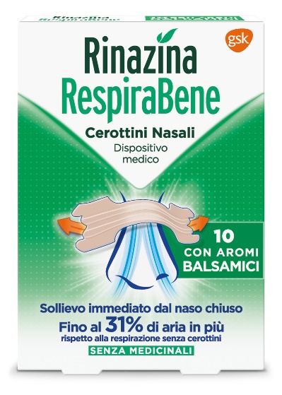 RINAZINA RESPIRABENE CEROTTI NASALI CON AROMI BALSAMICI CARTON 10 PEZZI - Doctor Vinz