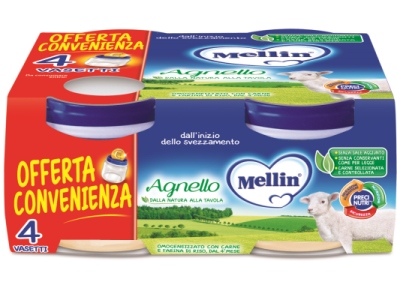 MELLIN OMOGENEIZZATO AGNELLO 4 PEZZI X 80 G - Doctor Vinz