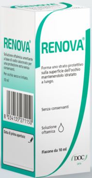 RENOVA COLLIRIO SOSTITUTO LACRIMALE A BASE DI ACIDO IALURONICO 0,4% FLACONE DA 10 ML SENZA CONSERVANTI - Doctor Vinz