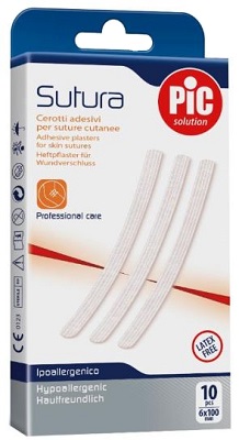 CEROTTO PER SUTURA PIC SOLUTION 6 X 100 MM 10 PEZZI - Doctor Vinz