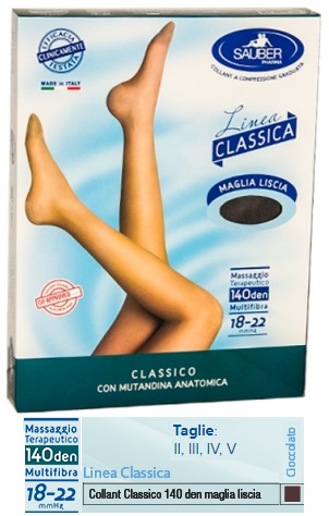 SAUBER CLASSICO COLLANT 140 DENARI MAGLIA LISCIA CIOCCOLATO 5 - Doctor Vinz