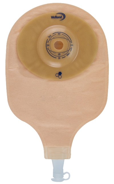 SACCA PER UROSTOMIA OPACA RITAGLIABILE AURUM CONVEX URO MIDI CON MIELE DI MANUKA DIAMETRO 13-48 MM INIZIO CONVESSITA' 48 MM 10 PEZZI - Doctor Vinz