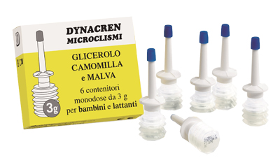 DYNACREN MICROCLISMI CAMOMILLA E MALVA 6 PEZZI DA 3 G PER BAMBINI E LATTANTI - Doctor Vinz