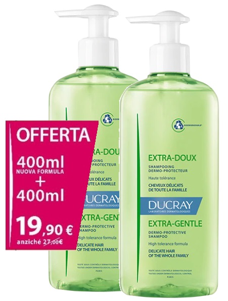 EXTRA DELICATO SHAMPOO DERMOPROTETTIVO 400 ML BIPACK - Doctor Vinz