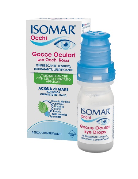 ISOMAR OCCHI GOCCE OCULARI ALL'ACIDO IALURONICO 0,20% 10 ML SENZA CONSERVANTI - Doctor Vinz
