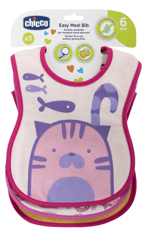 CHICCO BAVAGLINO PAPPA 6M 3 PEZZI GIRL - Doctor Vinz