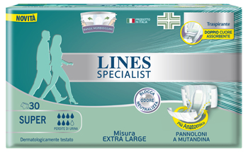 PANNOLONE MUTANDA LINES SPECIALIST EXTRALARGE SUPER 30 PEZZI - Doctor Vinz