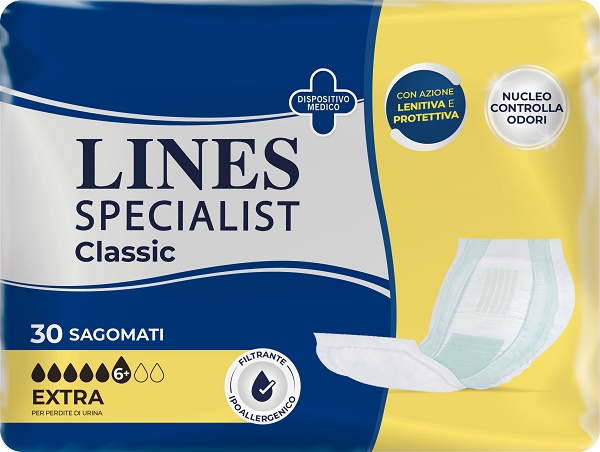 PANNOLONE LINES SPECIALIST CLASSIC SAGOMATO EXTRA 30 PEZZI - Doctor Vinz