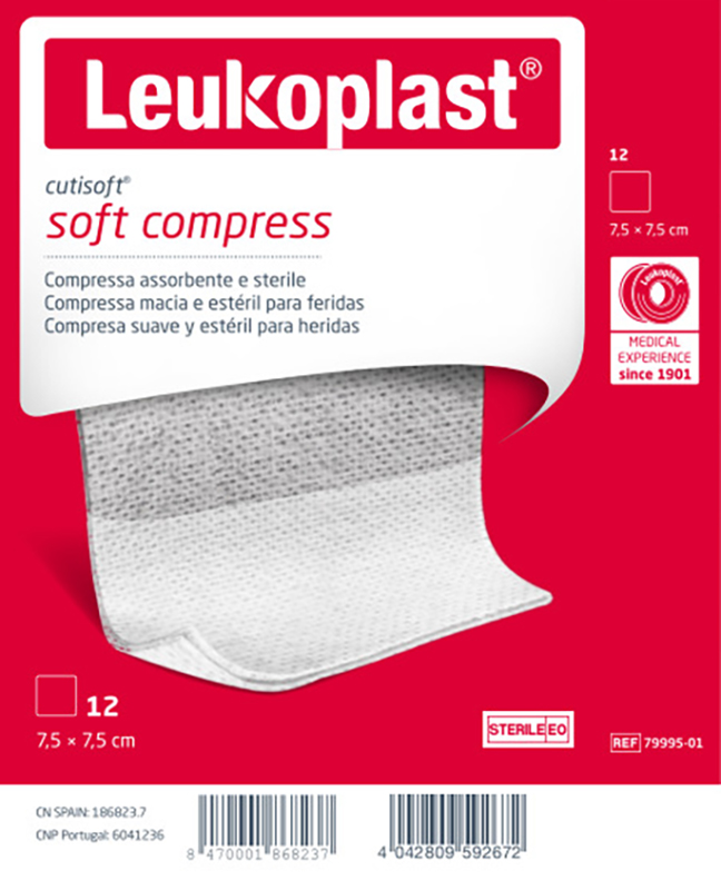 GARZA IDROFILA COMPRESSA CUTISOFT TESSUTO NON TESSUTO 7,5X7,5 CM 12 PEZZI - Doctor Vinz