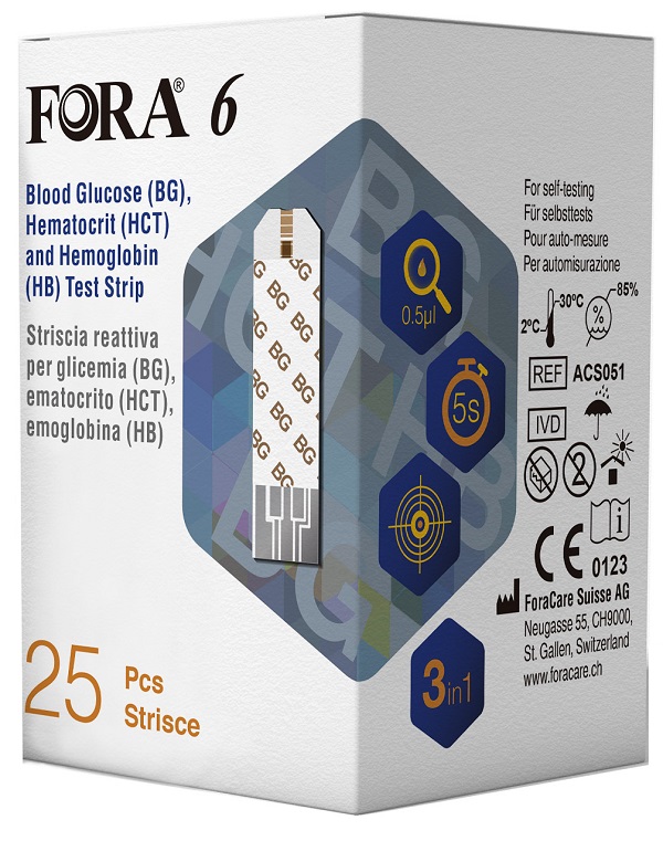 STRISCIA REATTIVE 3 IN 1 FORA 6 CONNECT MULTIFUNZIONALE BG/HCT/HB BOX DA 25 PEZZI - Doctor Vinz