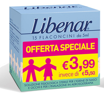 LIBENAR 15 FLACONCINI SOLUZIONE ISOTONICA 5 ML TAGLIO PREZZO - Doctor Vinz
